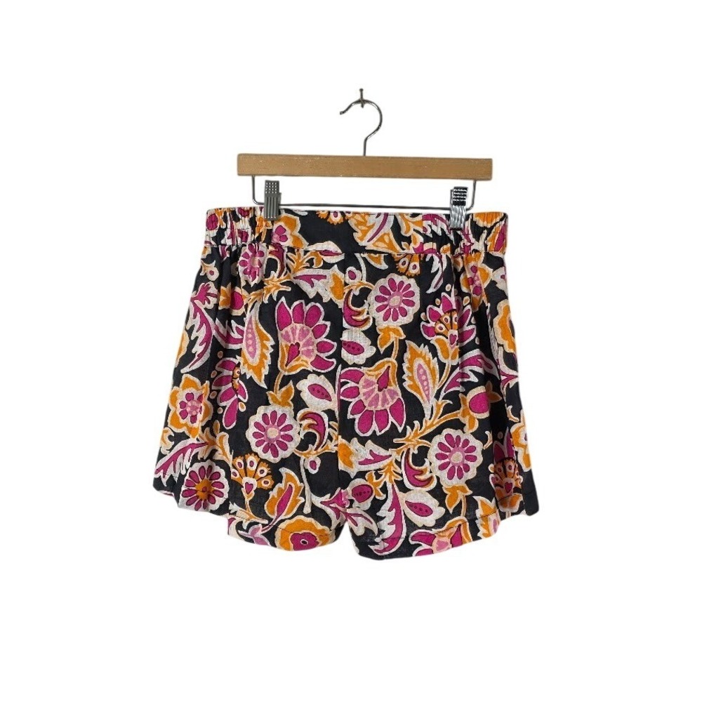 Umgee Linen Shorts Womens M Hippie Paisley Boho Gypsy Festival Artistic